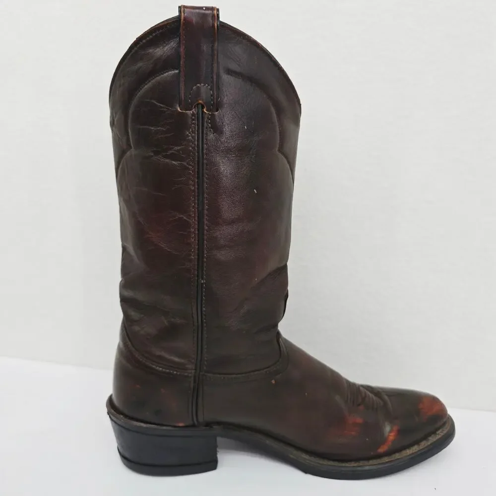 Vintage Men's Western Cowboy Boots Brown 10